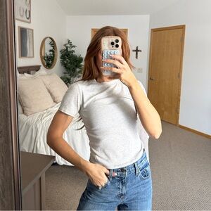 Vuori Classic light gray Women's ribbed Top